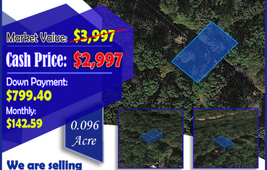 0.096ac [Parcel ID: 23N22E-11-0-70130-007-0020] in Delaware County, OK – Buy Today $799 Down or $3497 Cash